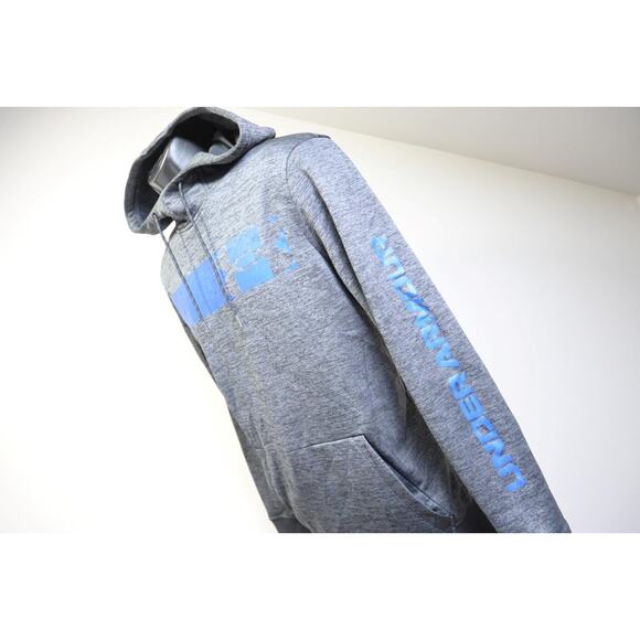 Under Armour Hoodie ColdGear Gray Pull Over Athletic Sweatshirt Mens Sz Small - Picture 3 of 10